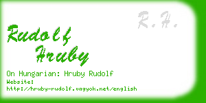 rudolf hruby business card